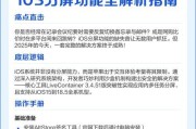 如何在iPhone手机上使用分屏浏览（iOS系统教你一步步操作）
