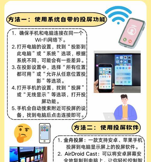 电脑显示器投屏神器使用方法是什么？