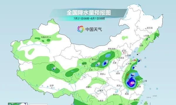 最新：本轮降雨中心已定，7月31~8月2日天气预报，具体分布如下