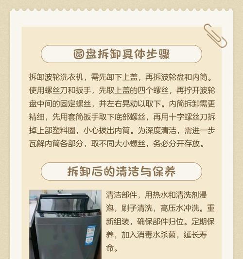 洗衣机转盘螺丝拆卸方法（简单易学的拆卸步骤，让你的洗衣机轻松维修）