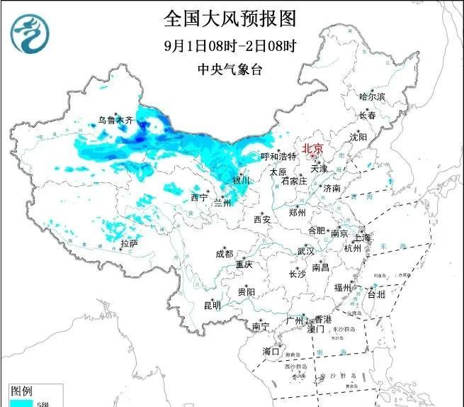 9月1-4日降雨地图出炉！多省遇中到大雨，新疆山口阵风可达9-11级