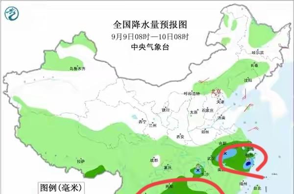新台风已生成，新一轮强降雨凶猛来袭，明天8号大雨暴雨分布如下