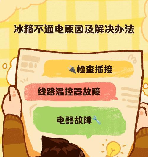 冰箱不通电的原因及排查方案(如何快速排查冰箱不通电的故障) 冰箱不通电的原因及排查方案(如何快速排查冰箱不通电的故障)