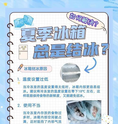商用冰箱的结冰处理方法(有效防止商用冰箱结冰的技巧与建议) 商用冰箱的结冰处理方法(有效防止商用冰箱结冰的技巧与建议)